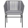 vidaXL 5 Piece Steel Garden Dining Set in Black