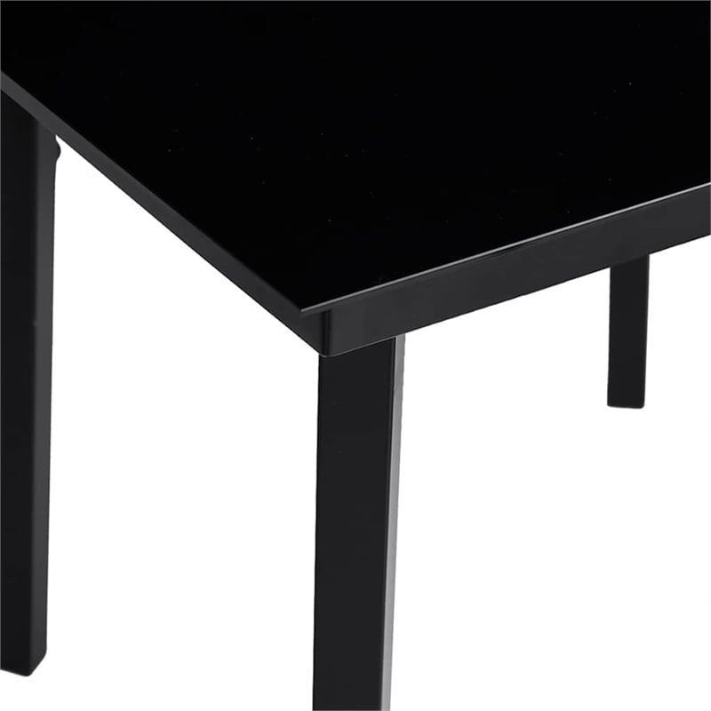 vidaXL 5 Piece Steel Garden Dining Set in Black