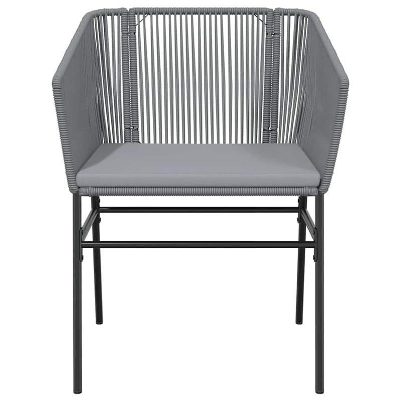 vidaXL Poly Rattan Garden Dining Set in Black