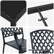 vidaXL 7 Piece Powder-Coated Steel Garden Dining Set in Anthracite