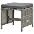 vidaXL 11 Piece Rattan Garden Dining Set with Cushions in Gray