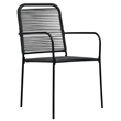 vidaXL 5 Piece Powder-Coated Steel Garden Dining Set in Black