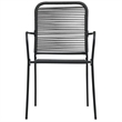 vidaXL 5 Piece Powder-Coated Steel Garden Dining Set in Black