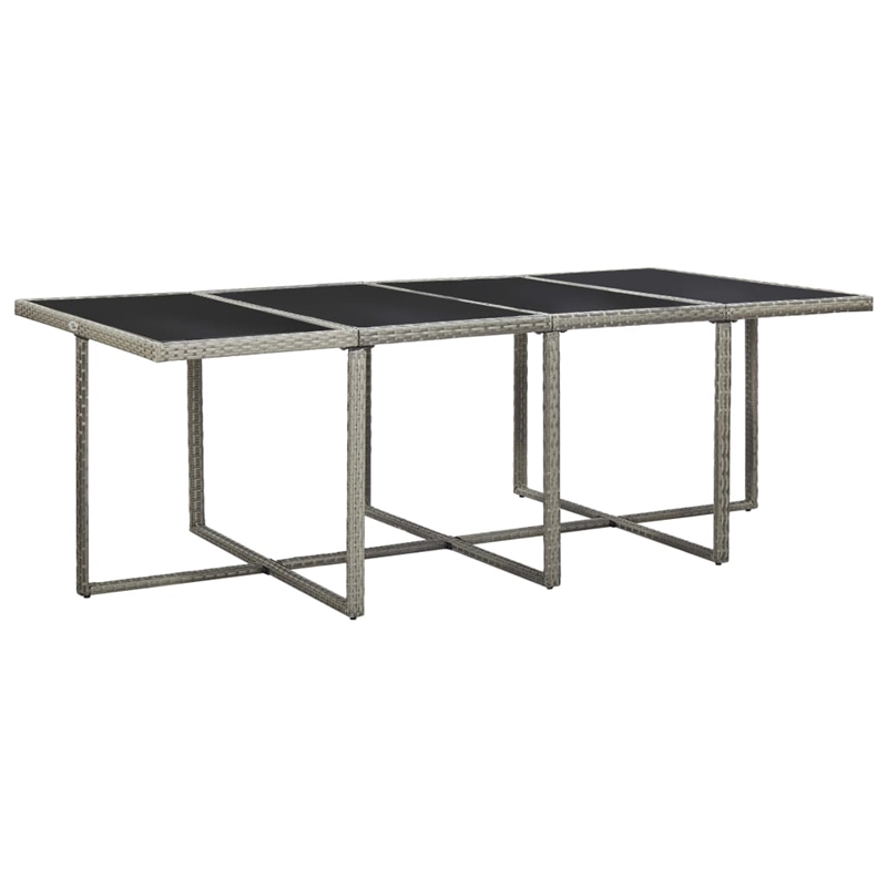 vidaXL Steel Garden Dining Set in Gray
