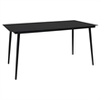 vidaXL 7 Piece Powder-Coated Steel Garden Dining Set in Black