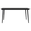 vidaXL 7 Piece Powder-Coated Steel Garden Dining Set in Black