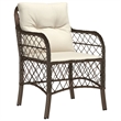 vidaXL 7 Piece Poly Rattan Garden Dining Set in Brown/Cream white