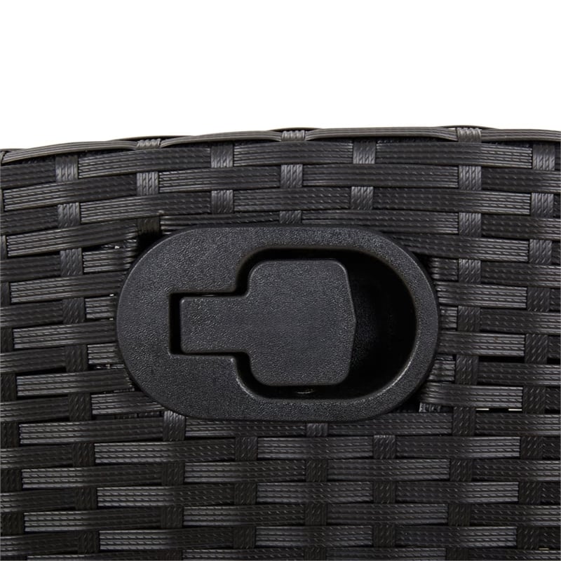 vidaXL Poly Rattan Garden Dining Set in Black