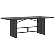 vidaXL 7 Piece Rattan Garden Dining Set in Black/Cream White