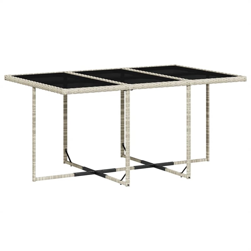 vidaXL Rattan Patio Dining Set in Anthracite