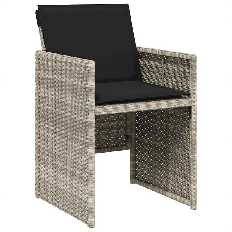 vidaXL Rattan Patio Dining Set in Anthracite