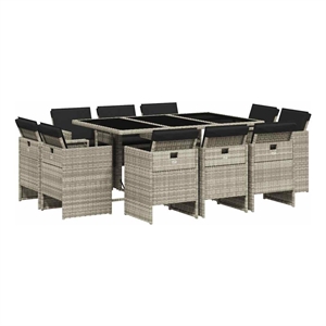 vidaXL Rattan Patio Dining Set in Anthracite