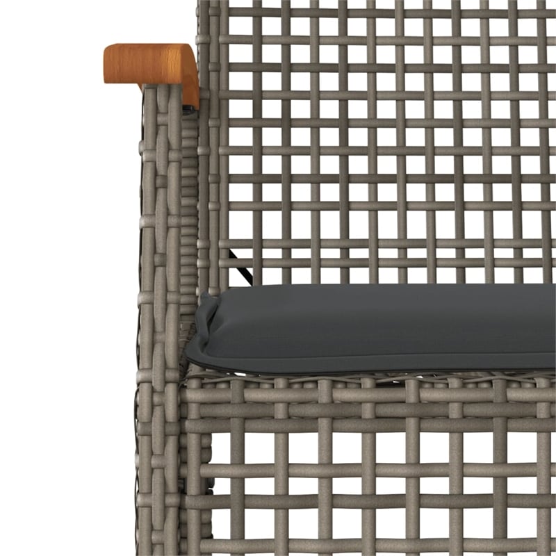 vidaXL Rattan Garden Dining Set in Black