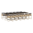 vidaXL Poly Rattan Garden Dining Set in Beige