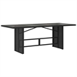vidaXL 7 Piece Poly Rattan Garden Dining Set with Cushions in Black