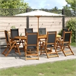 vidaXL 9 Piece Garden Dining Set in Brown