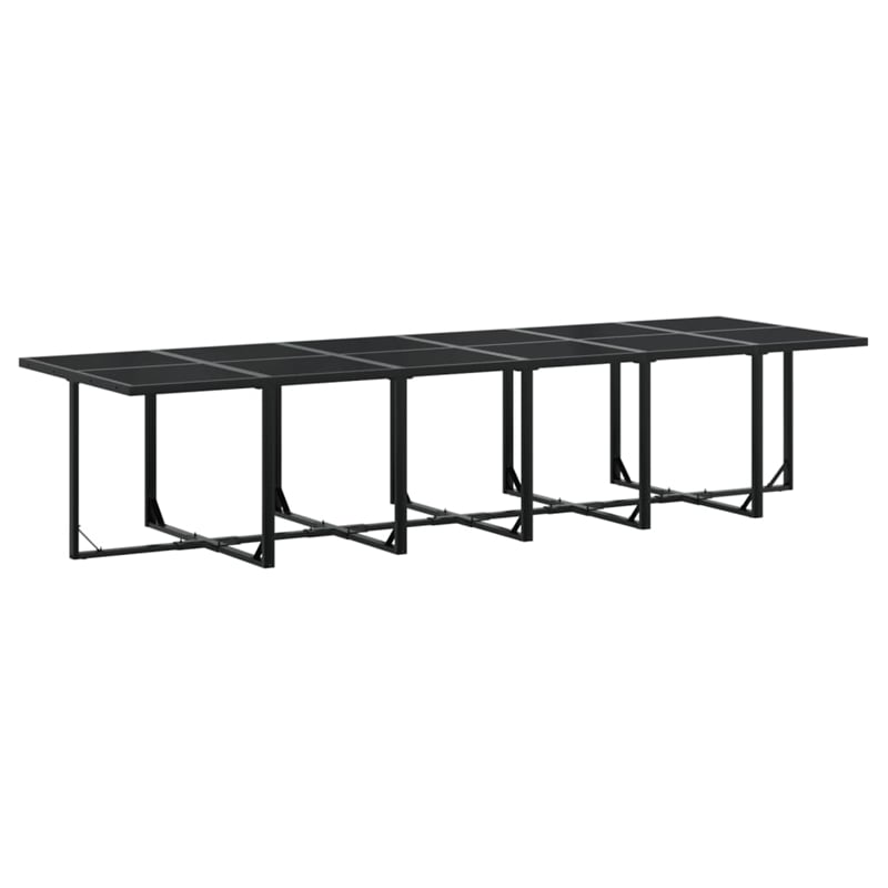vidaXL Rattan Garden Dining Set in Black