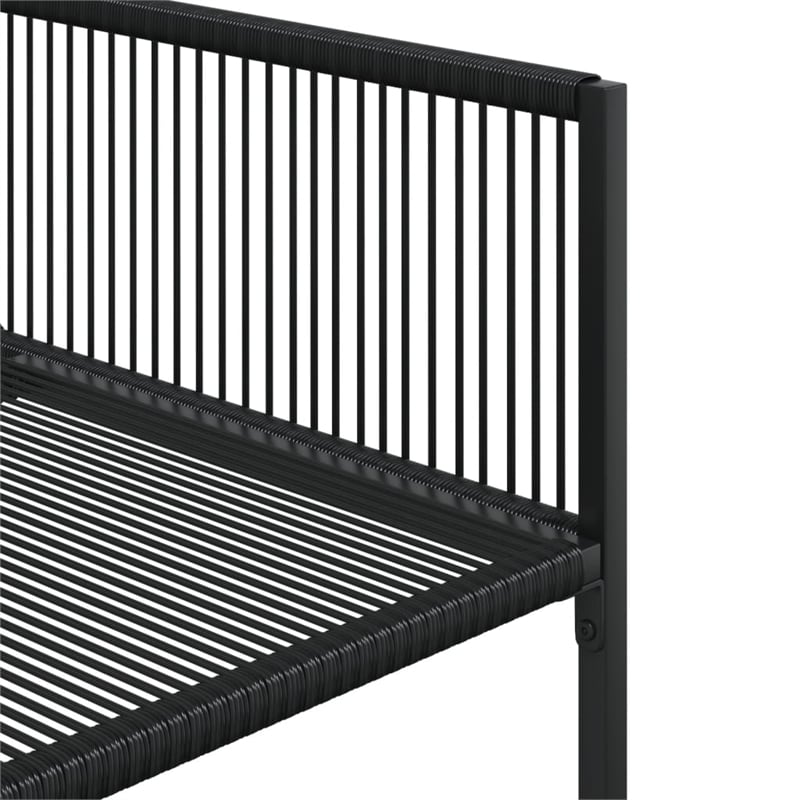 vidaXL Rattan Garden Dining Set in Black