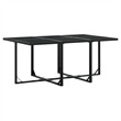 vidaXL 7 Piece Poly Rattan Garden Dining Set in Black/Cream White