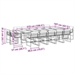 vidaXL 15 Piece Steel Garden Dining Set in White/Light Gray