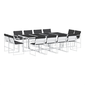 vidaXL 13 Piece Garden Dining Set in Anthracite