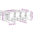 vidaXL Steel Garden Dining Set in Black