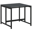 vidaXL 17 Piece Steel Garden Dining Set in Black