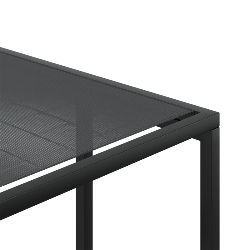 vidaXL 17 Piece Steel Garden Dining Set in Black