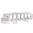vidaXL 17 Piece Steel Garden Dining Set in Black