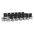 vidaXL 17 Piece Steel Garden Dining Set in Black