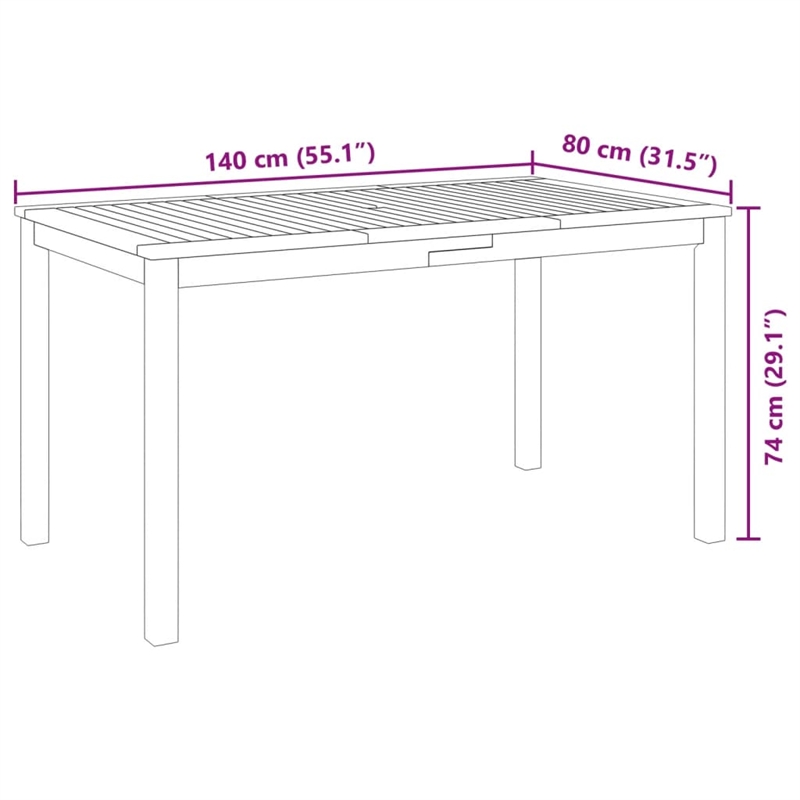 vidaXL 5 Piece Garden Dining Set in Brown