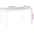 vidaXL 5 Piece Garden Dining Set in Brown