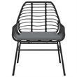 vidaXL 5 Piece Poly Rattan Garden Dining Set in Black/Dark Grey