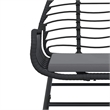 vidaXL 5 Piece Poly Rattan Garden Dining Set in Black/Dark Grey