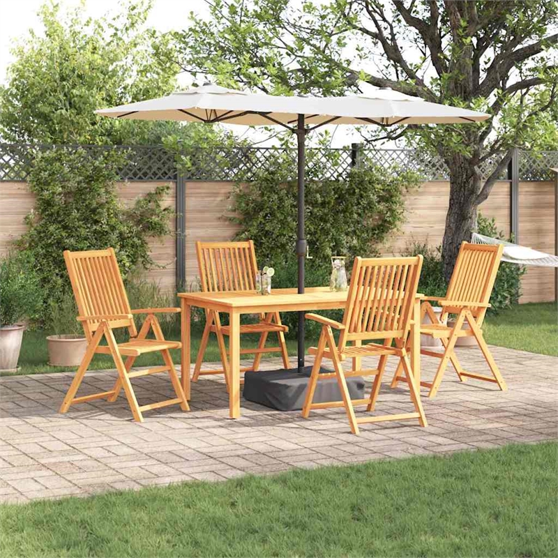 vidaXL 5 Piece Garden Dining Set in Brown