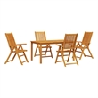 vidaXL 5 Piece Garden Dining Set in Brown