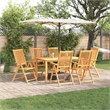 vidaXL 7 Piece Garden Dining Set in Brown