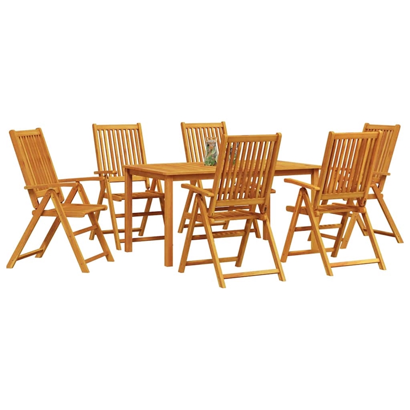 vidaXL 7 Piece Garden Dining Set in Brown