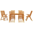 vidaXL 7 Piece Garden Dining Set in Brown