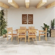 vidaXL 7 Piece Garden Dining Set in Brown