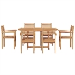 vidaXL 7 Piece Garden Dining Set in Brown