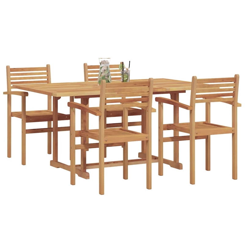vidaXL 5 Piece Garden Dining Set in Brown