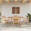 vidaXL 5 Piece Garden Dining Set in Brown