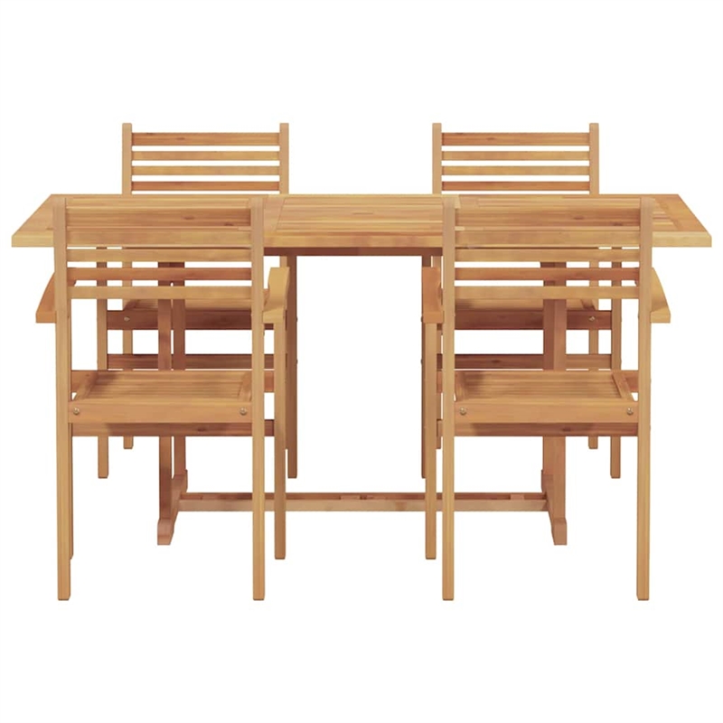 vidaXL 5 Piece Garden Dining Set in Brown