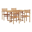 vidaXL 5 Piece Garden Dining Set in Brown