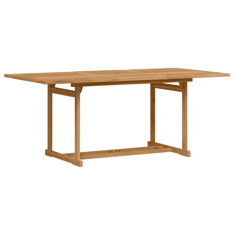 vidaXL Solid Teak Wood Garden Dining Set in Brown