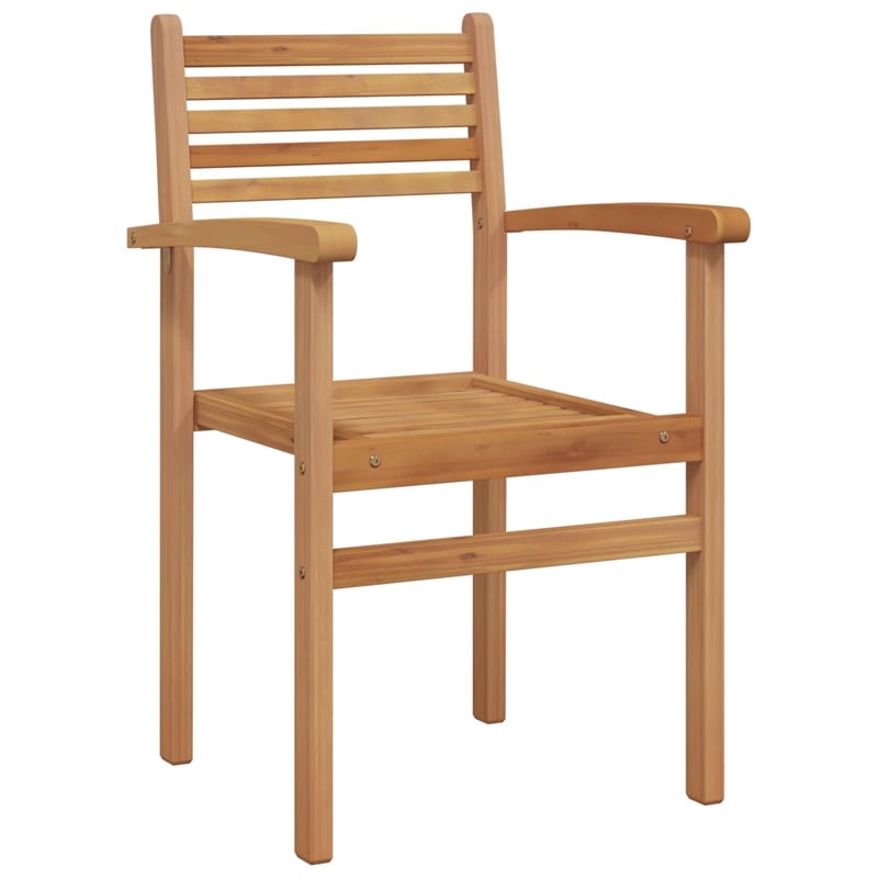 vidaXL Solid Teak Wood Garden Dining Set in Brown