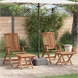vidaXL Solid Teak Wood Garden Dining Set in Brown