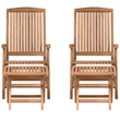 vidaXL Solid Teak Wood Garden Dining Set in Brown