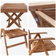 vidaXL Solid Teak Wood Garden Dining Set in Brown